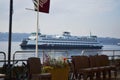 Washington state ferry docks in Puget Sound, Seatt Royalty Free Stock Photo