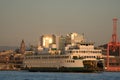 Washington State Ferry, Kaleeten leaving Seattle Ferry Royalty Free Stock Photo