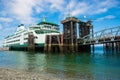 Washington State Ferry at the Mukilteo Dock Royalty Free Stock Photo