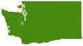 Washington State map - state in the Pacific Northwest region of the United States Royalty Free Stock Photo