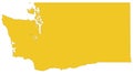 Washington State map - state in the Pacific Northwest region of the United States Royalty Free Stock Photo