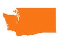 Washington State map - State of Washington Royalty Free Stock Photo