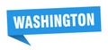 Washington sticker. Washington signpost pointer sign.