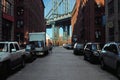 Washington Street, DUMBO, New York USA Royalty Free Stock Photo