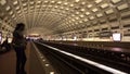 Washington Subway station - the platforms - WASHINGTON, UNITED STATES - APRIL 7, 2017 Royalty Free Stock Photo