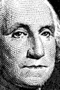 Washington trace from $1 bill Royalty Free Stock Photo