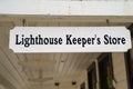 Sign for the LIghthouse Keepers Store in Cape Disappointment State Park, selling gifts