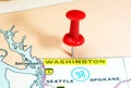 Washington USA map Royalty Free Stock Photo