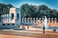 Washington, USA, Monument National World War II Memorial Royalty Free Stock Photo