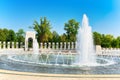 Washington, USA, Monument to National World War II Memorial. Royalty Free Stock Photo