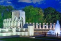 Washington, USA, Monument to National World War II Memorial. Royalty Free Stock Photo