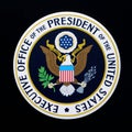 Logo of Executive office of the President of United States in White House Royalty Free Stock Photo