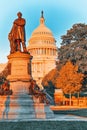 Washington, USA, United States Capitol,and James A. Garfield Monument Royalty Free Stock Photo