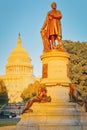 Washington, USA, United States Capitol,and James A. Garfield Monument Royalty Free Stock Photo