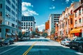 Washington, USA, urban cityscape of the city. Downtown district Royalty Free Stock Photo