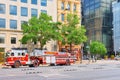 Washington, USA, urban cityscape, large fire truck on Pennsylva