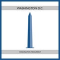 Washingtonmonument. Vector illustration decorative design Royalty Free Stock Photo