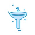 Washroom icon design vector