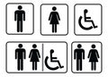 washroom sign - restroom symbol Royalty Free Stock Photo