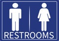 Washroom Sign, Restrooms Identification, Toilet sign