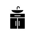 Washstand black glyph icon Royalty Free Stock Photo