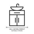 Washstand pixel perfect linear icon Royalty Free Stock Photo