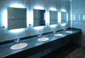 Washstands in public toilet Royalty Free Stock Photo