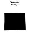 Washtenaw outline map Royalty Free Stock Photo
