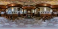 WASILKOW, POLAND - JULY 2019: full seamless spherical hdri panorama 360 degrees angle view inside of interior small catholic