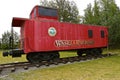 The red caboose is from Wasilla, Alaska Royalty Free Stock Photo