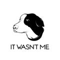 It wasn`t me. Vector hand drawn illustration of dog isolated