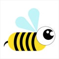 A wasp with big eyes.Cartoon style.Nice illustration.Stylized drawing.Vector image Royalty Free Stock Photo