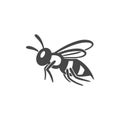 Wasp flat line icon.