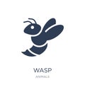 Wasp icon. Trendy flat vector Wasp icon on white background from Royalty Free Stock Photo