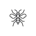 Wasp insect line icon Royalty Free Stock Photo