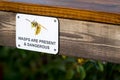 Wasps are present and dangerous Royalty Free Stock Photo