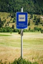 Wasser Schutzgebiet sign in Black Forest