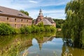 Sandfort moated castle in MÃ¼nsterland Royalty Free Stock Photo