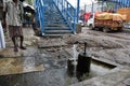 Wastage of Water From The Tap in Kolkata Royalty Free Stock Photo