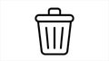 waste bin line icon vector for user interface web mobile and software design Royalty Free Stock Photo