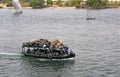 Waste boat on the river Nil