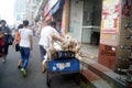 Waste collection tricycle, in China