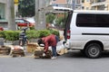 Waste collection by the van