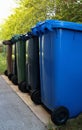 Waste Disposal Bins in a House Driveway