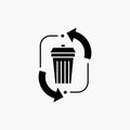 waste, disposal, garbage, management, recycle Glyph Icon. Vector isolated illustration
