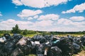 Waste disposal in nature Royalty Free Stock Photo