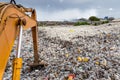 Waste dumping site with plastic waste