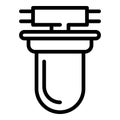 Waste filtering icon, outline style