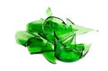 Waste glass.Recycled. Green bottle Royalty Free Stock Photo