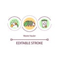 Waste hauler concept icon